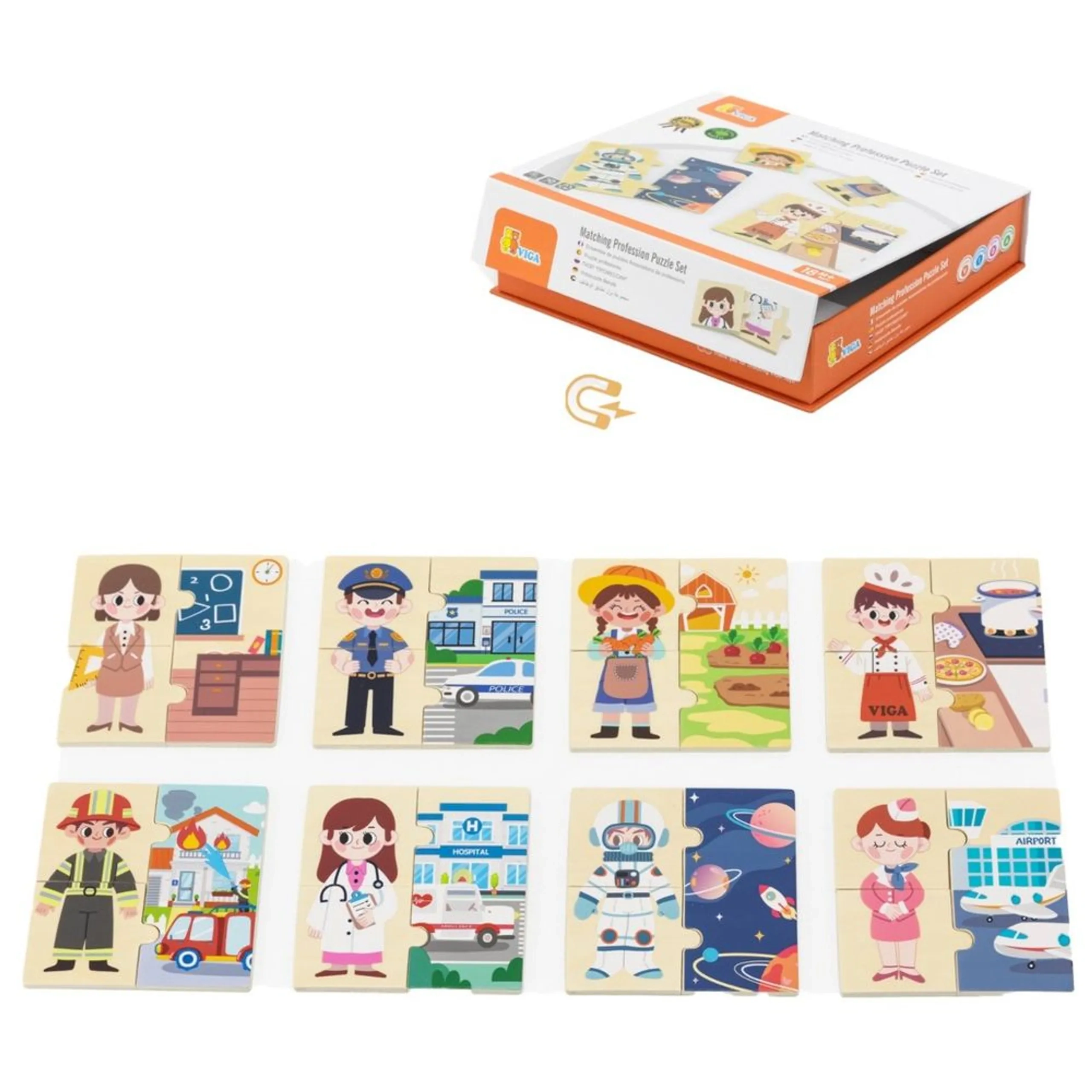 Matching Profession Wooden Puzzle (29464294-44650) - 32 pcs