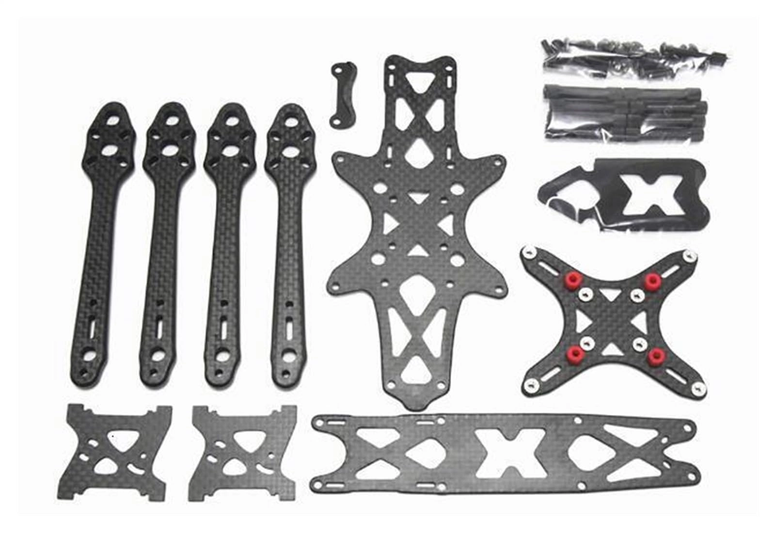QIKAMI Store 215 Preset Shock Absorption Carbon Fiber Frame - 6MM Arm 4 pCS arms