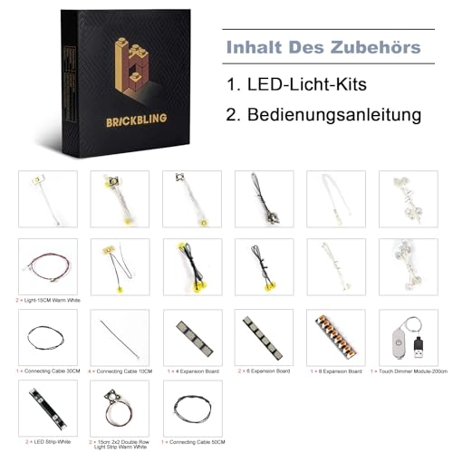 Touch Dimmer Switch LED Light Set - 21063 Compatible 3 Lights