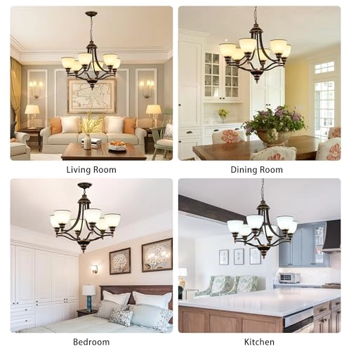 Vintage Farmhouse Chandeliers - Dimmable