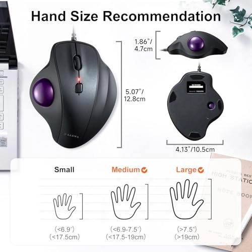 Ergonomic Trackball Mouse - USB