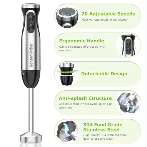 Immersion Hand Blender - 2.05 Pounds 500 watts