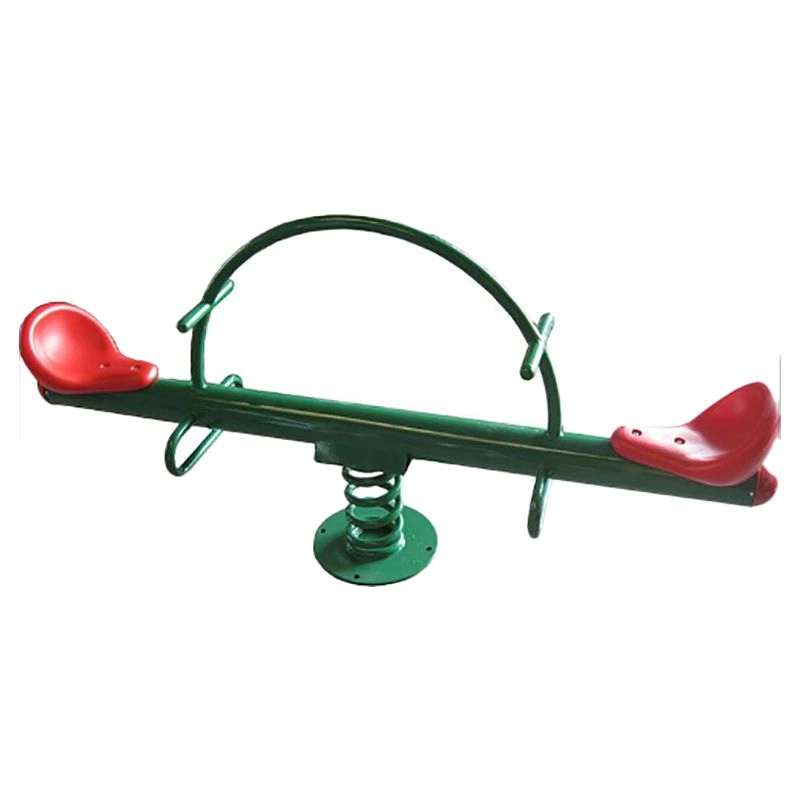Gambol Round Spring Metal See Saw - 2 Seats Green