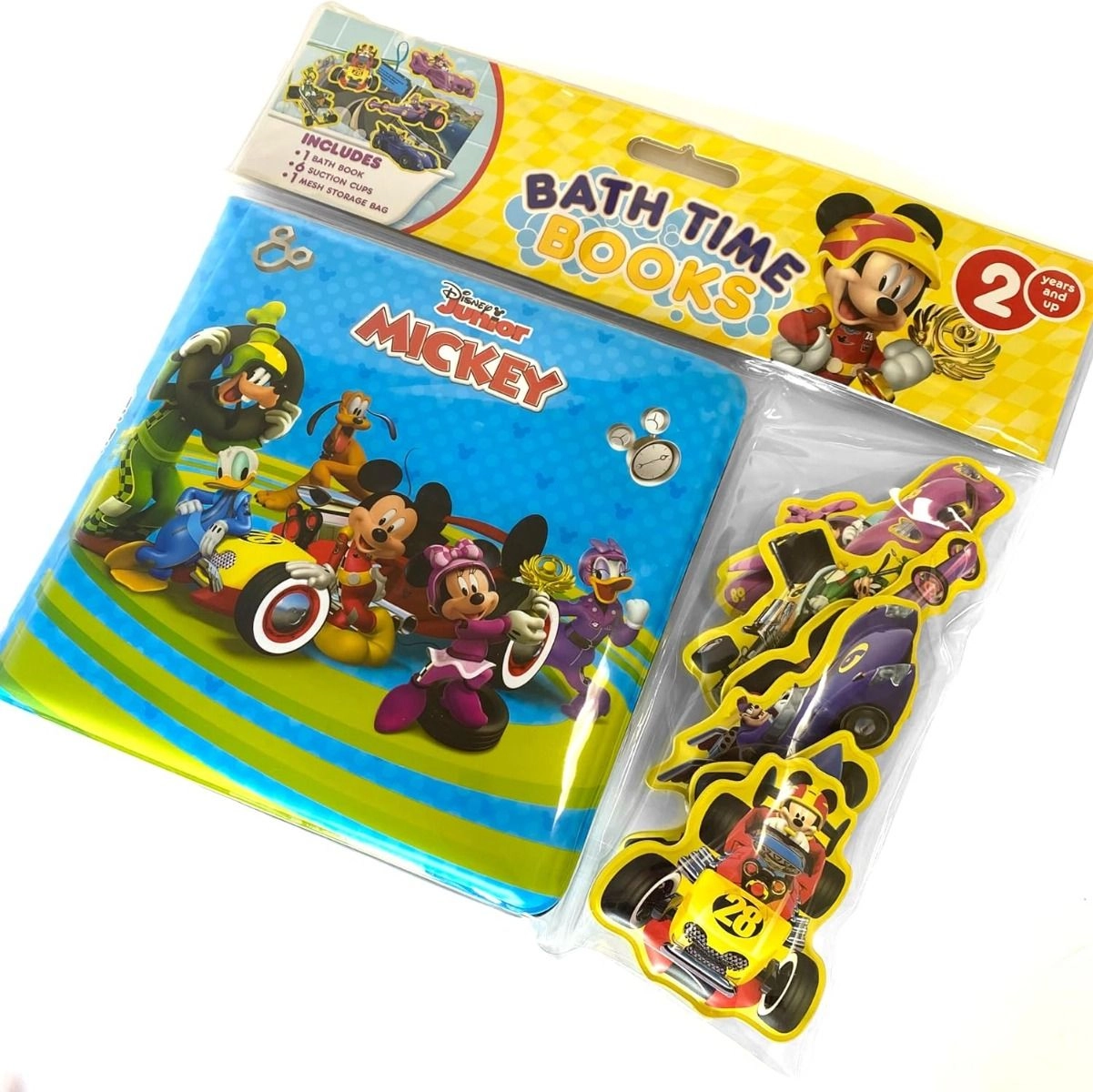 Mickey & Minnie Bath Time Deluxe Book Set - 6 Page 8 Suction Cup Toys 3 Bath Crayons