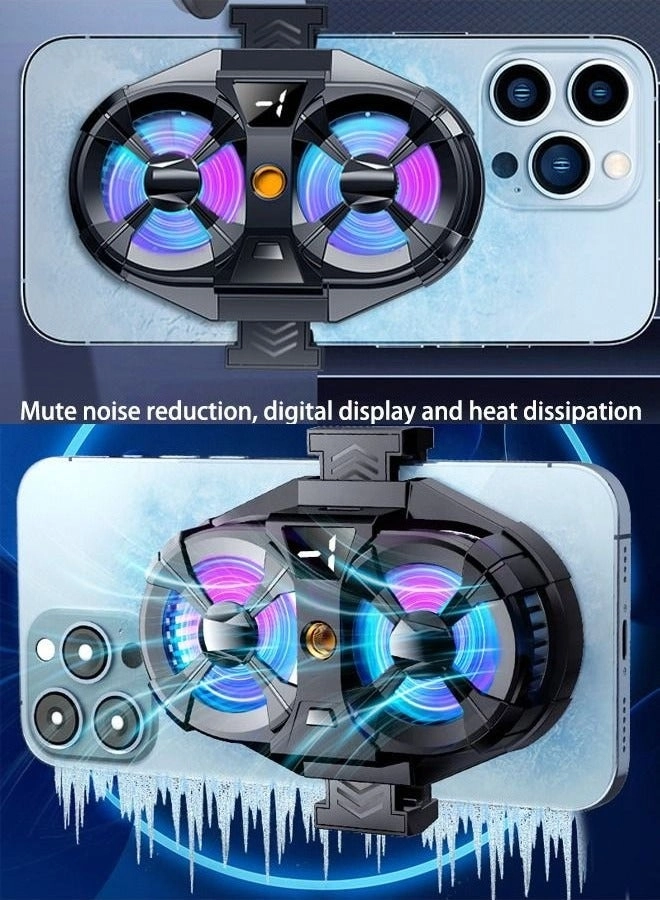 DUNISO Phone Cooler - Dual Semiconductor Cooling Chip Digital Display