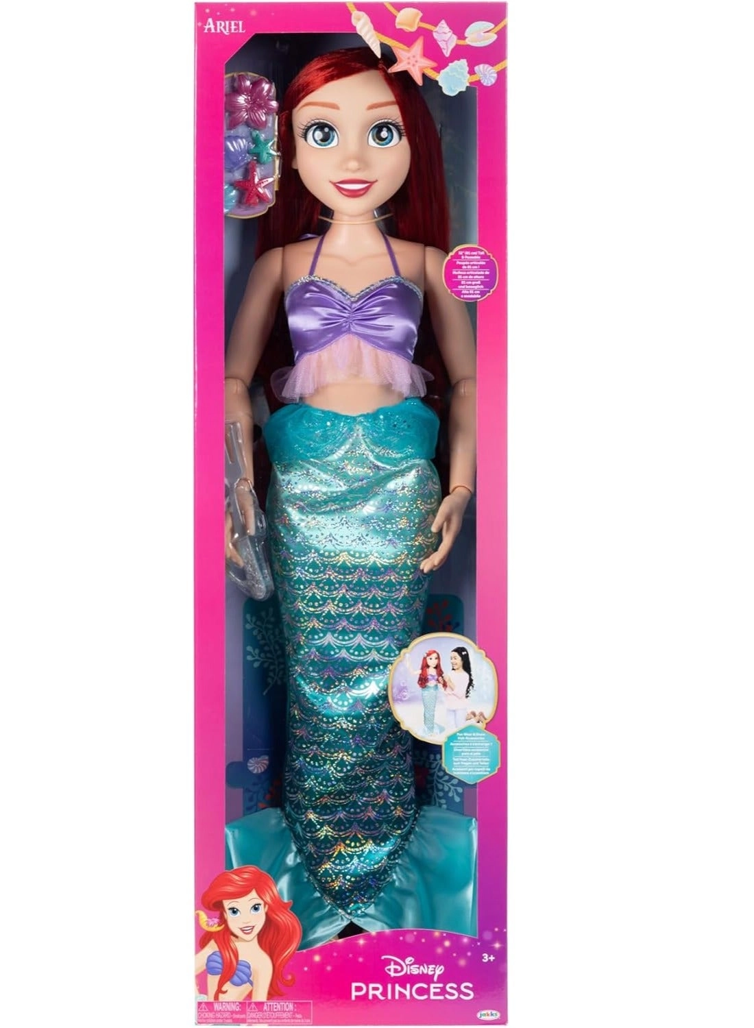 Ariel Doll - 32-Inches Plastic Ages 3+