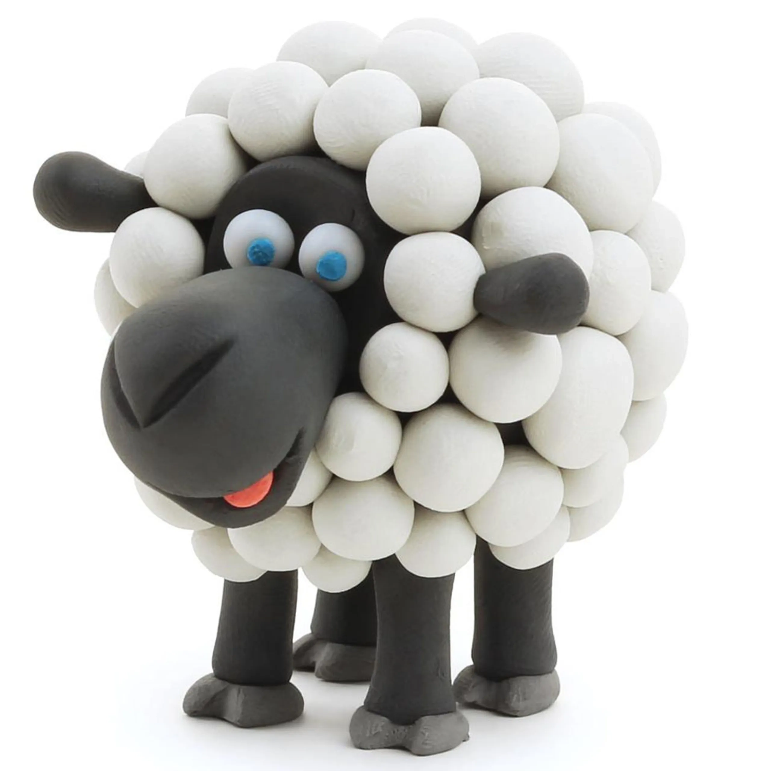 DIY Animals Plastic Modelling Air Dry Clay Kit - Clay 250g 6pcs.