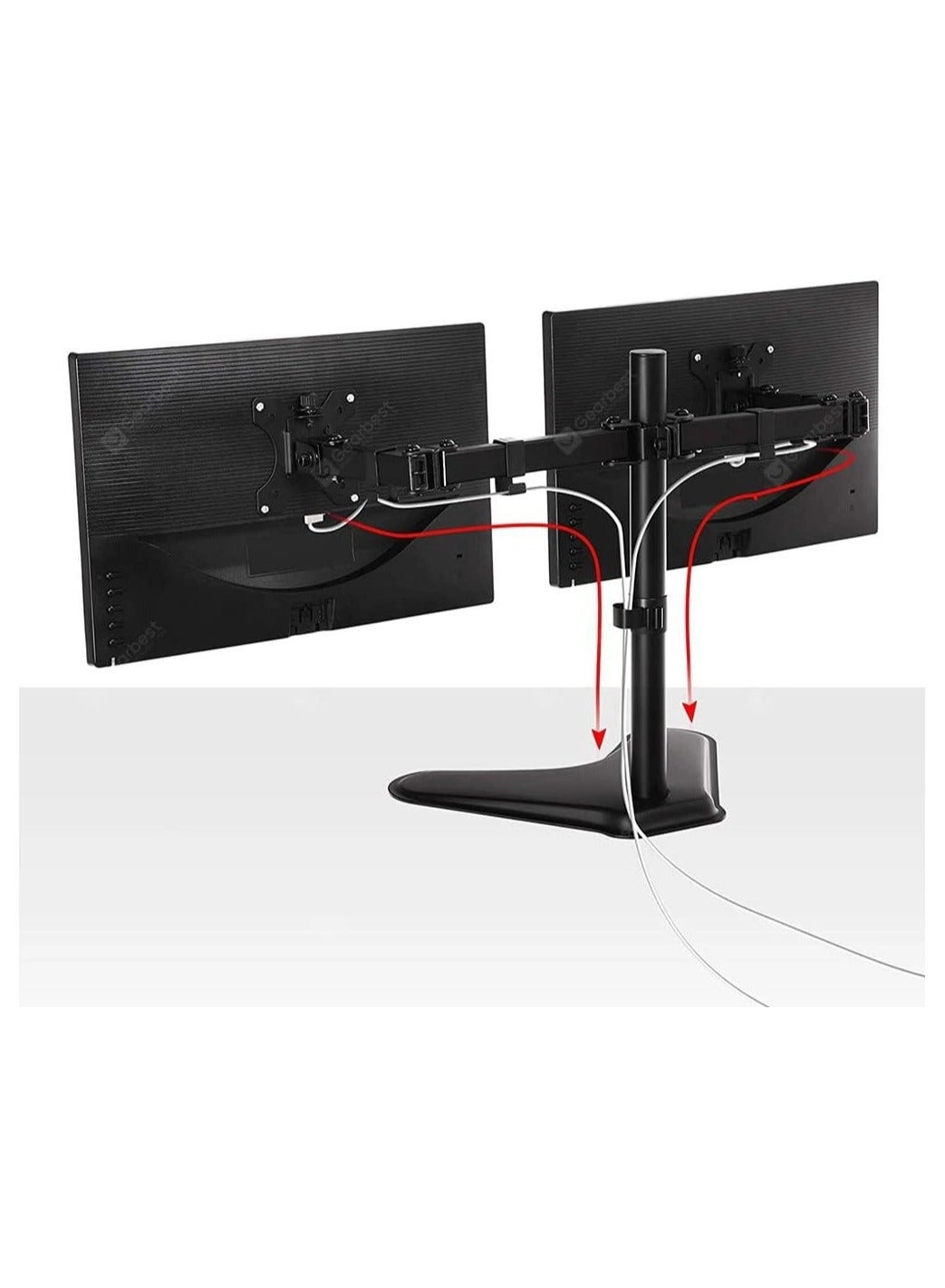 Vertical Dual Monitor Stand - two 32 in VESA 75x75/100x100