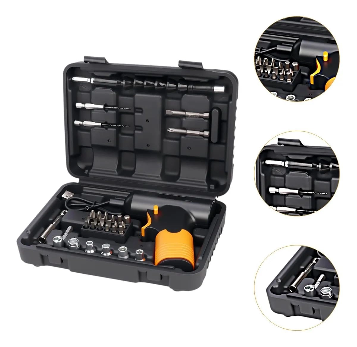 Cordless Electric Screwdriver - Rechargeable USB Charging