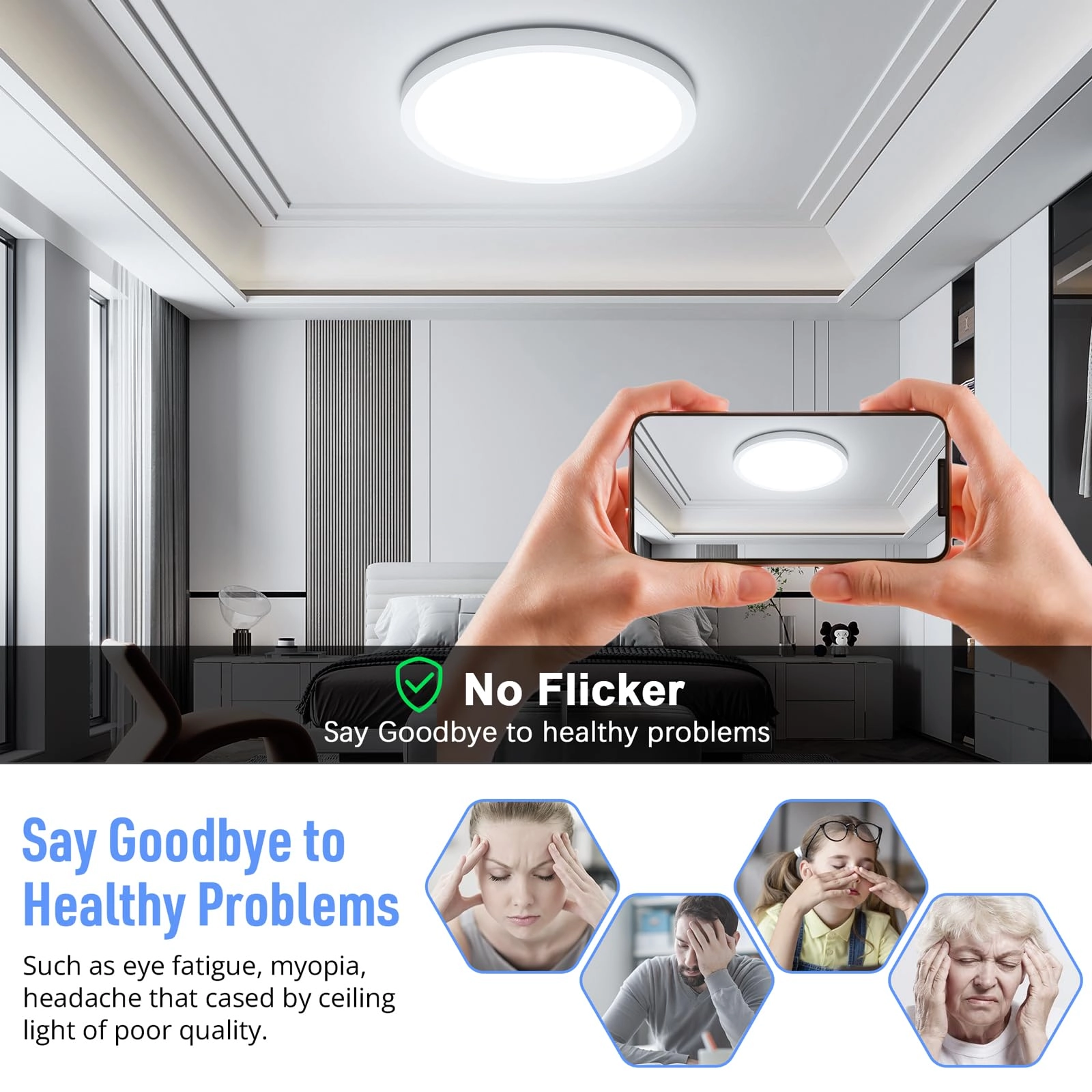 LED Ceiling Light - 5000K Non-Dimmable
