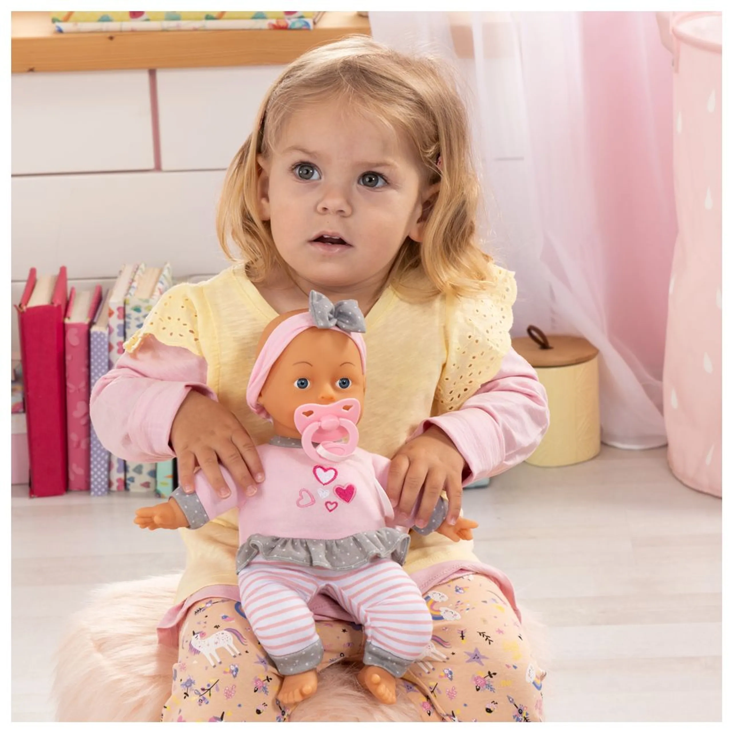 Soft Cuddle Baby Doll - 30 cm Pacifier Bottle Ages 3+