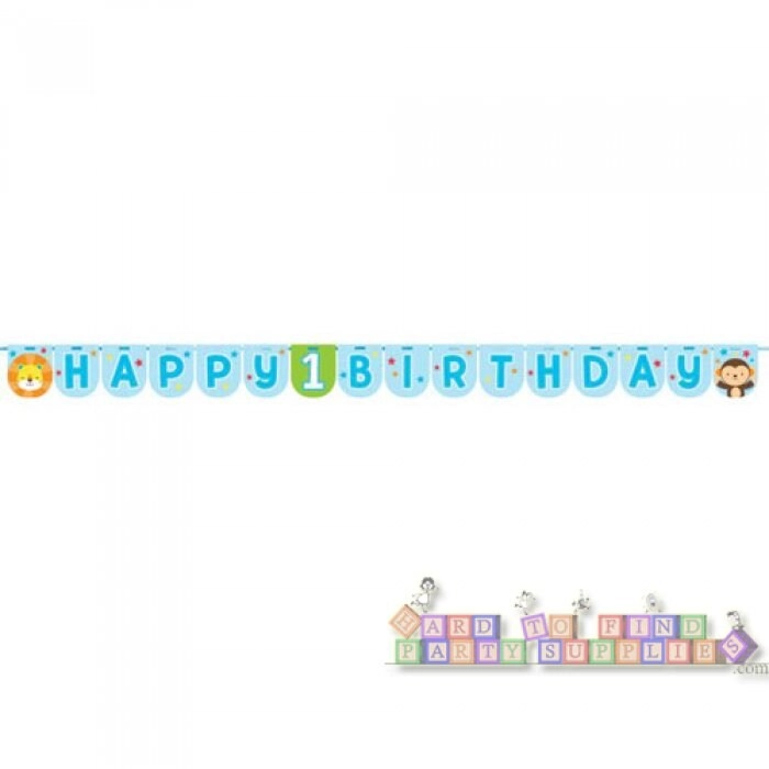 CREATIVE CONVERTING One Is Fun Boy Shaped Ribbon Banner - 1 pc