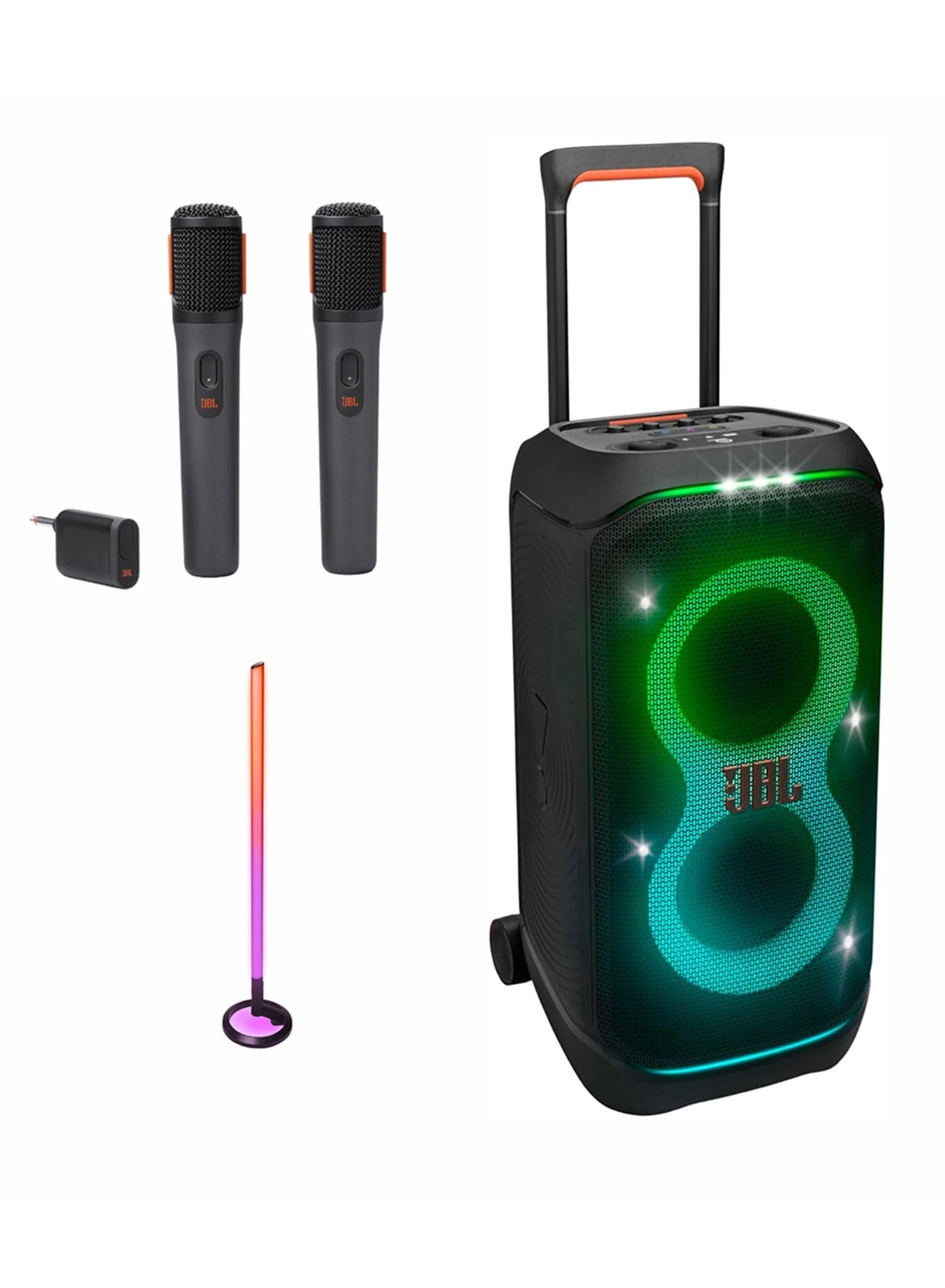 JBL PartyBox Stage 320 + PartyLight Stick + PBWIRELESSMIC