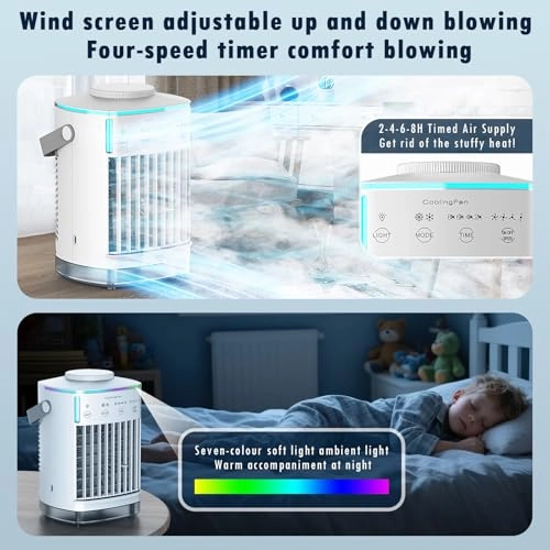 Small Portable Air Conditioner - 700ML 120° Oscillating Type-C