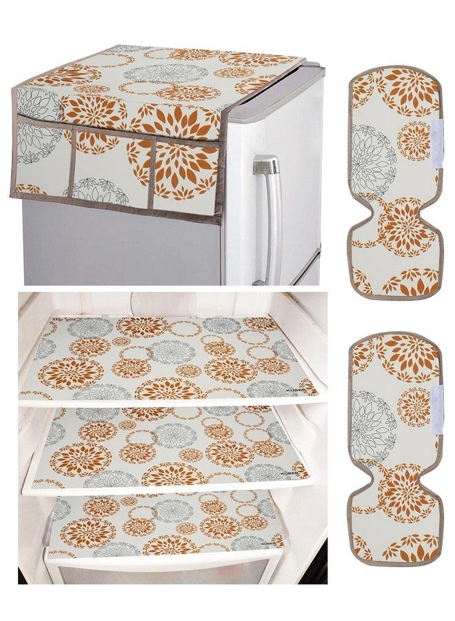 Kuber Industries Fridge Organiser Set - Rangoli White