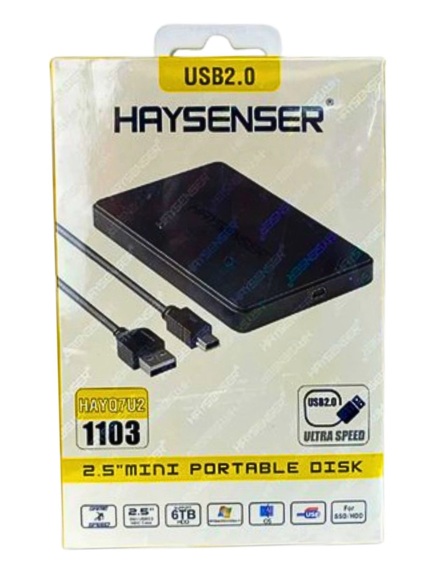 HDD/SSD SATA HARD DRIVE ENCLOSURE - USB 2.0 SATA 2.5"