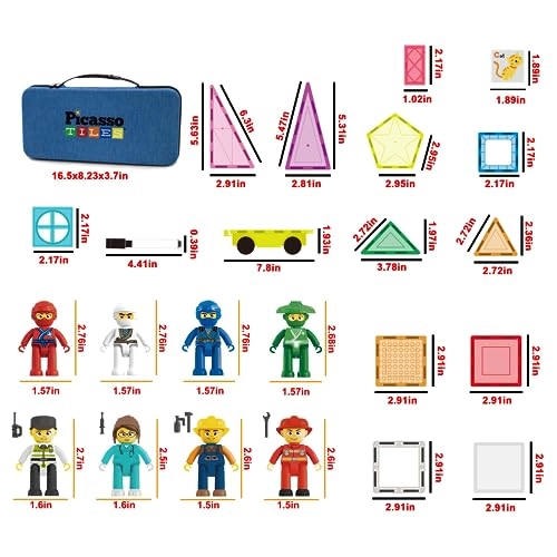 Magnet Tile Construction Set - 100pcs