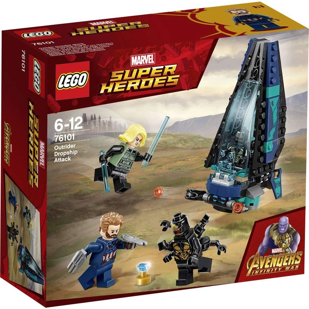 Marvel Avengers Infinity War LEGO Outrider Dropship Attack Playset - Multi-Colour (76101)