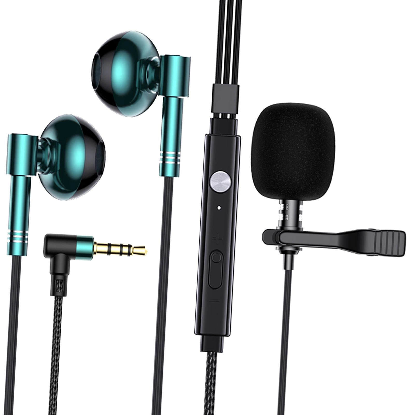 Clip-On Microphone Wired Earphone