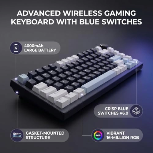 Wireless Mechanical Keyboard - Bluetooth 2.4G Wired