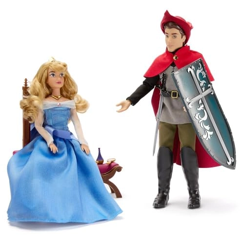 Aurora Doll Gift Set - Sleeping Beauty Play Set Prince Phillip & Maleficent Ages 3+