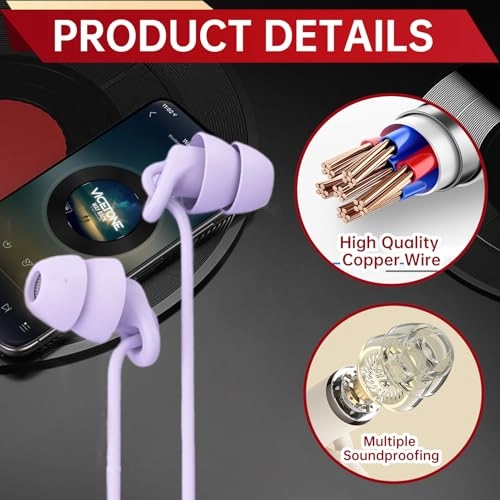 Sleeping Headphones Wired Earbud