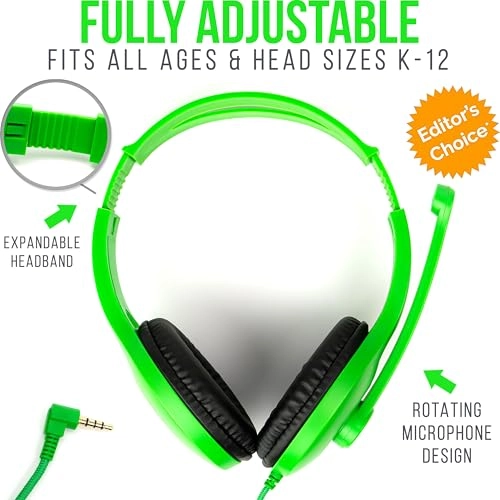 Classroom Headphones with Microphone - Wired Headphone Pack