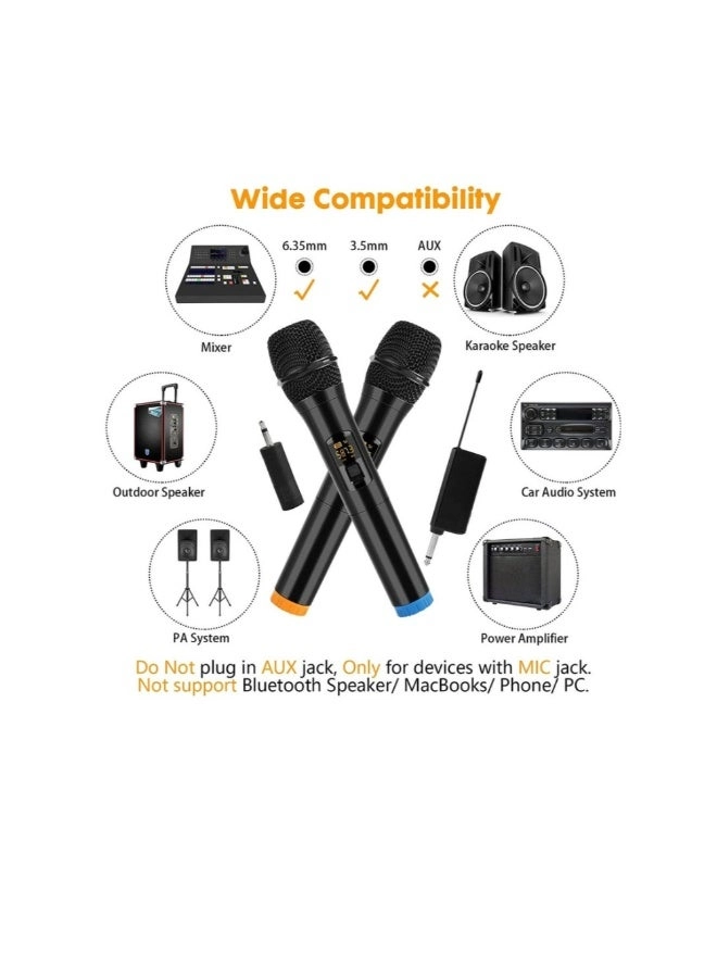 Wireless Karaoke Microphone 02 - Dual UHF Rechargeable Receiver