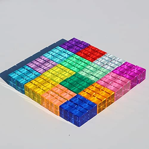 Acrylic Gem Cubes Blocks - 3 years and up 64 pieces