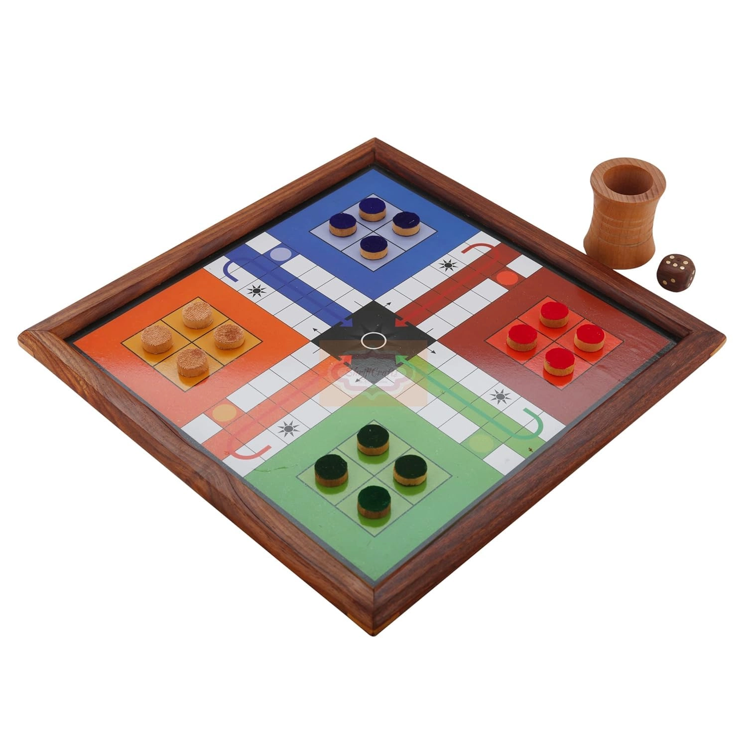 Boscaiola24 Ludo & Snake Ladders - 2 in 1 Wooden Magnetic