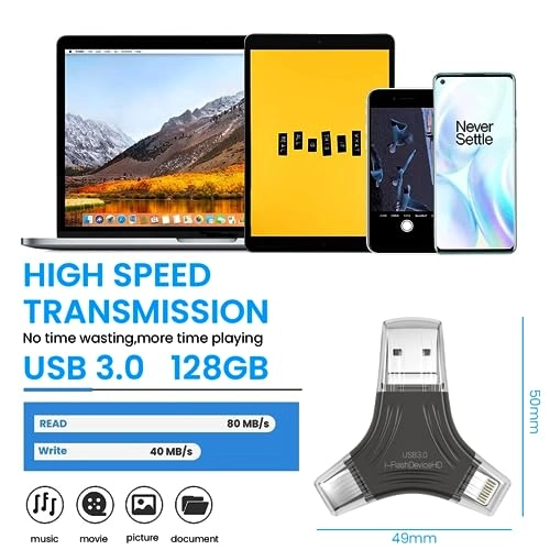 Pendrive - USB3.0 Lightning Micro USB 128GB