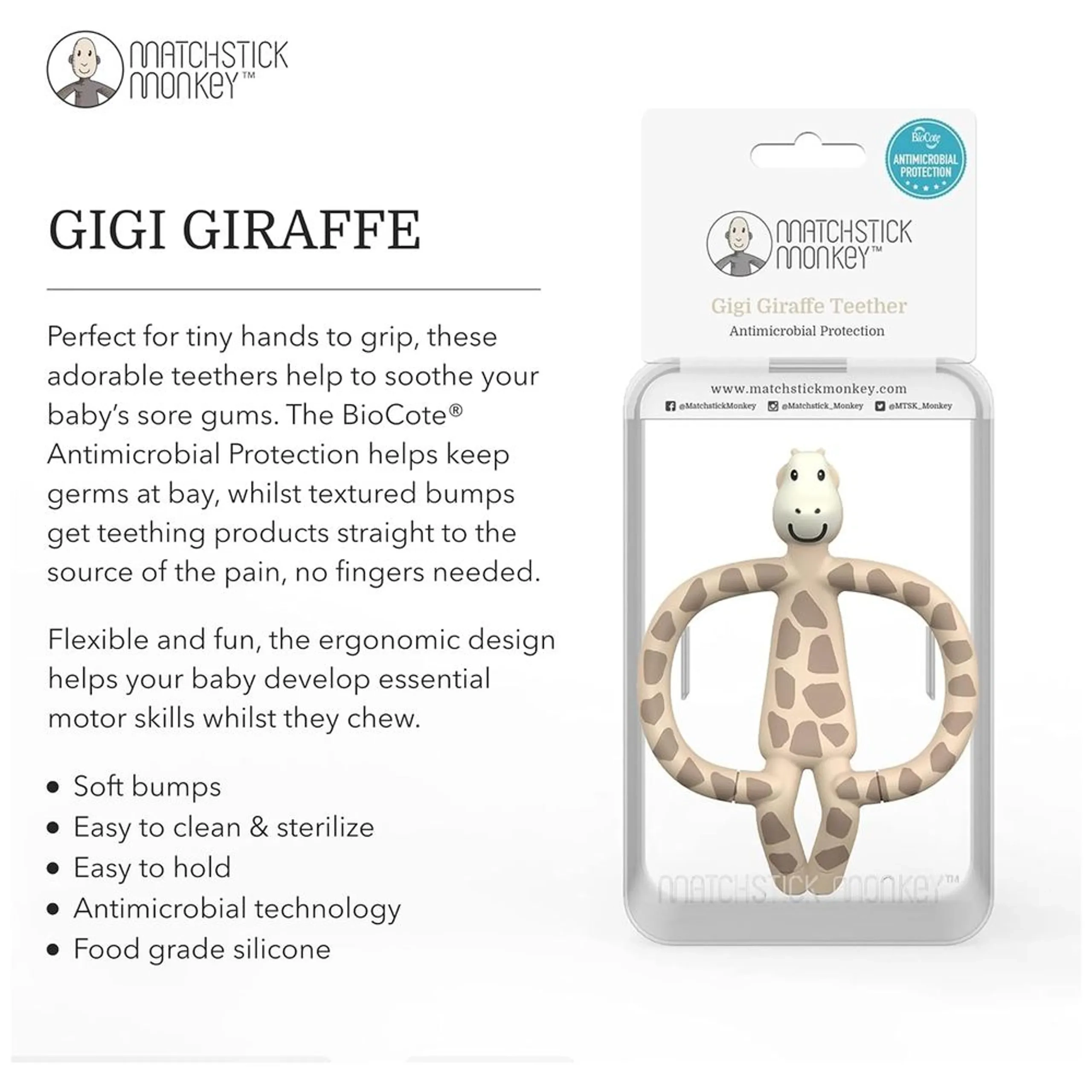 Gigi Giraffe - food-grade silicone