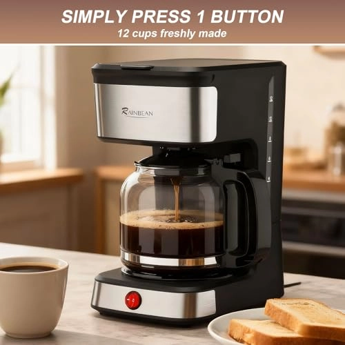 Clear CM251 - 12-Cup Removable Filter Glass Carafe Heated Base