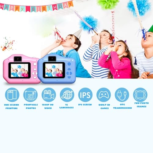 Instant Print Digital Camera - 48MP 1080P 6X zoom