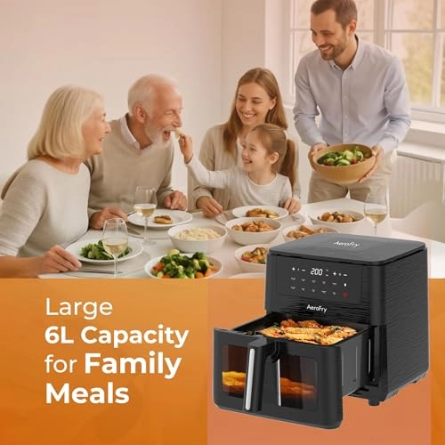 Panoramic Glass View Digital Air Fryer