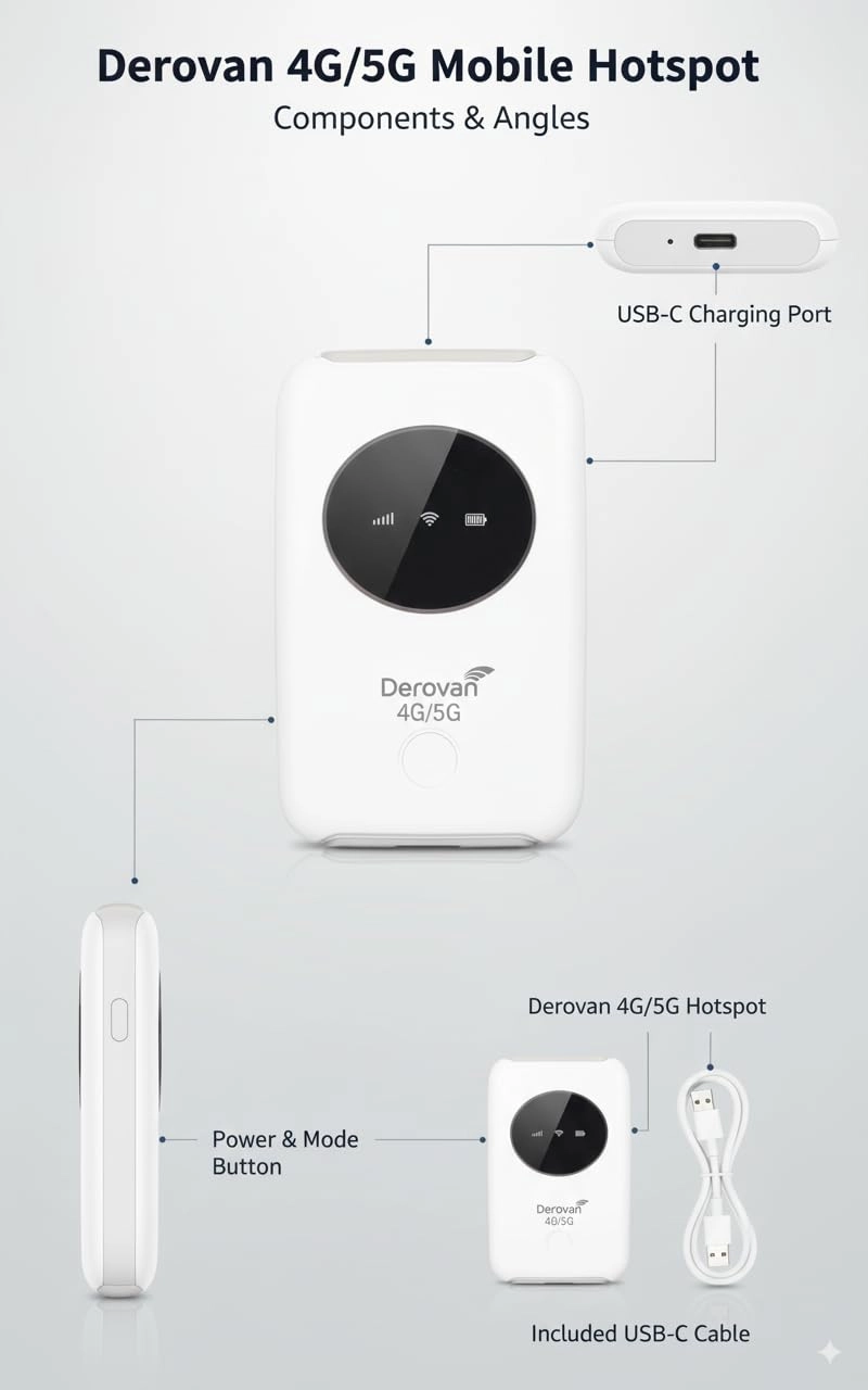 Rugged Mobile Wi-Fi Hotspot - 5G Wi‑Fi 6