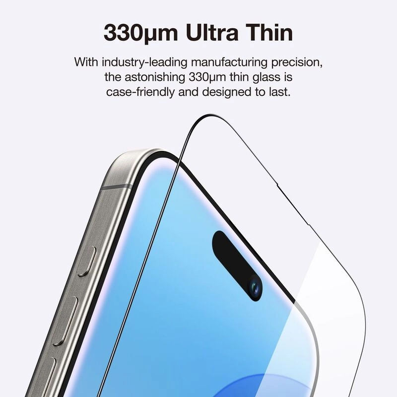Clear Glass Screen Protector for iPhone 16 Pro