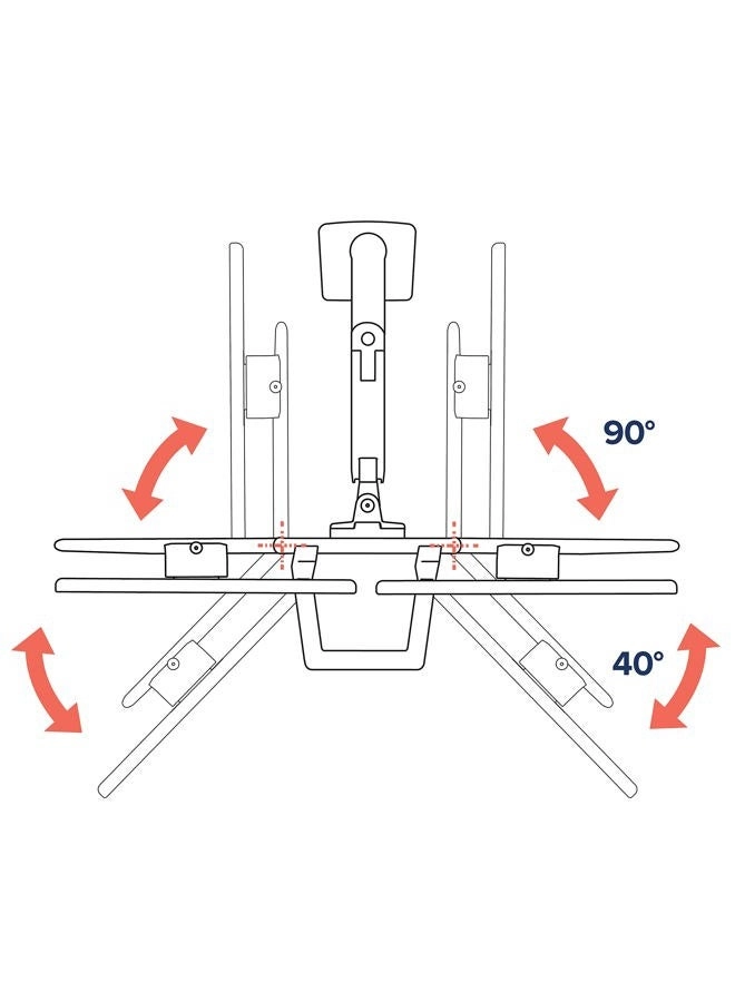 LX Vertical Stacking Dual Monitor Arm - 2 24 inches 75x75mm 100x100mm