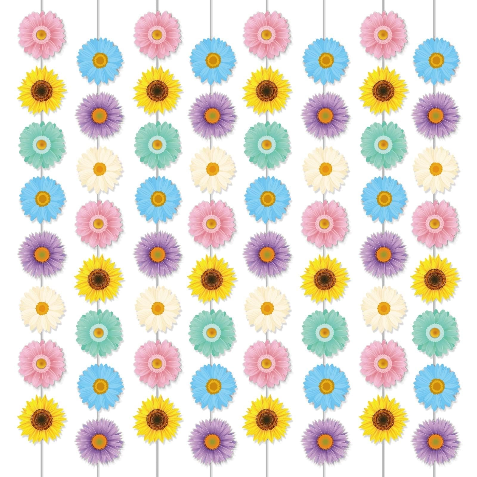 tevxj Flower Paper Garland - 12 Packs Birthday Party Baby Shower