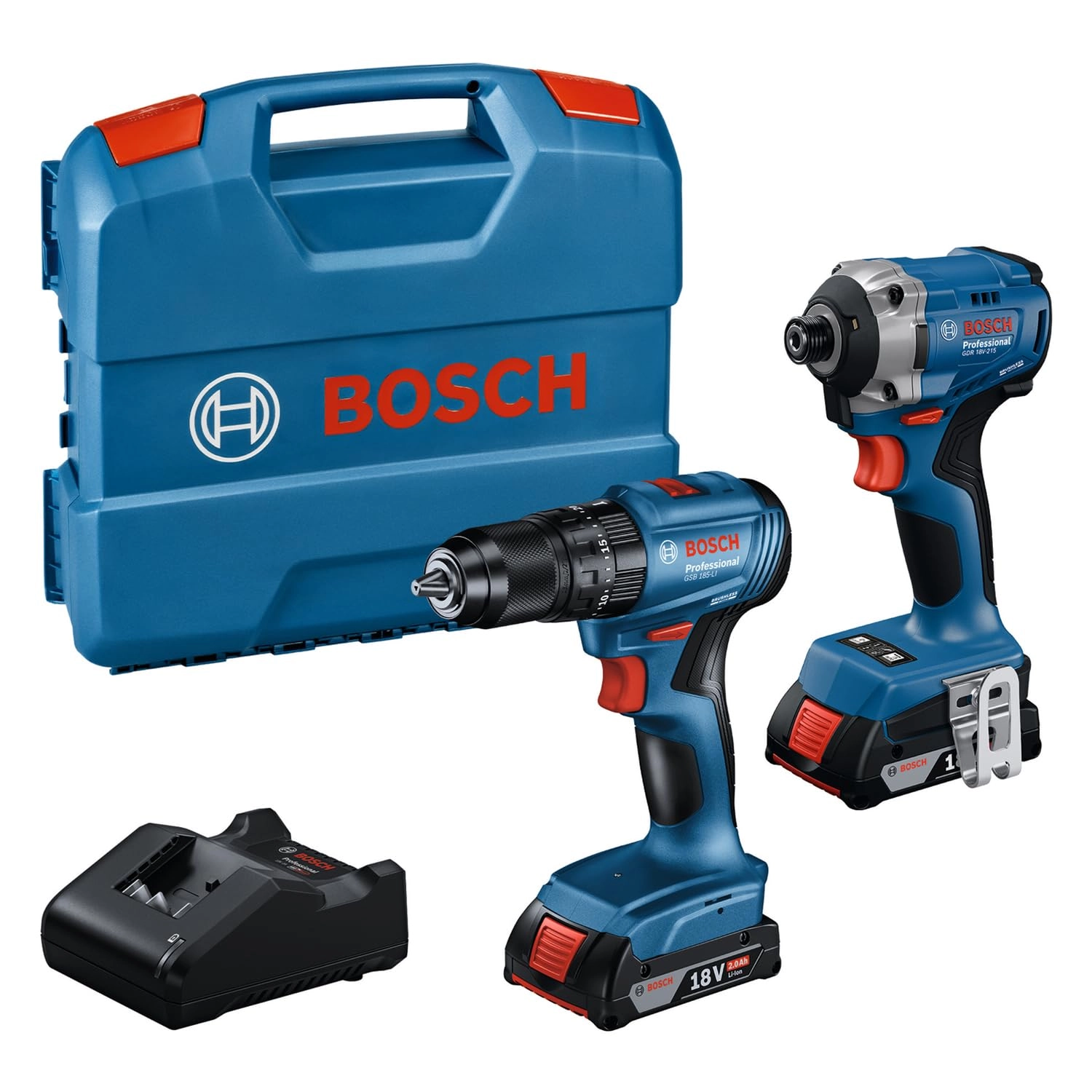 Bosch GDR 18V-215 + GSB 185-LI + GBA 18V 2.0Ah - 2.0Ah + GAL 18V-20