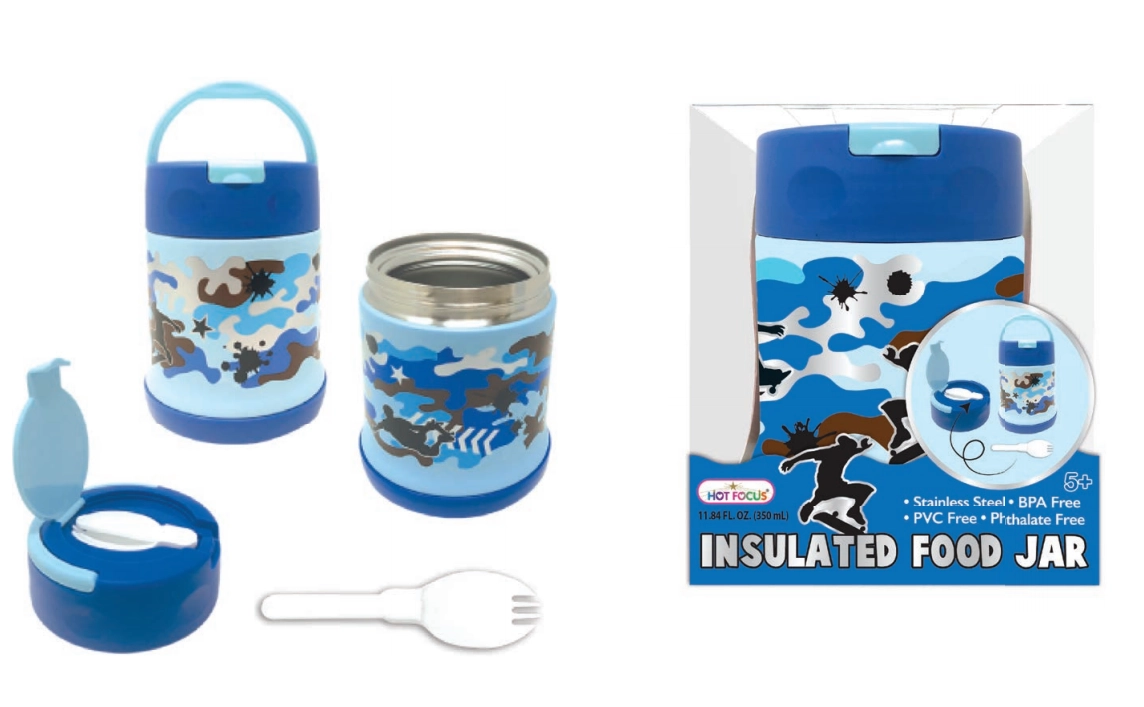 insulated Food Jar - Stainless Steel Blue