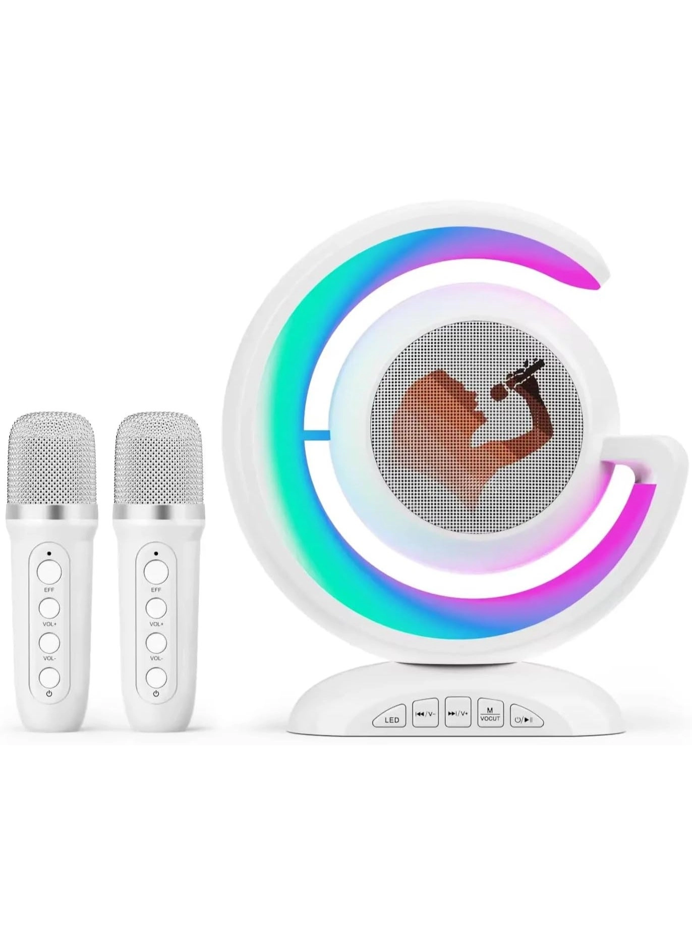 Portable Bluetooth Speaker PA System - 2 Wireless Microphones