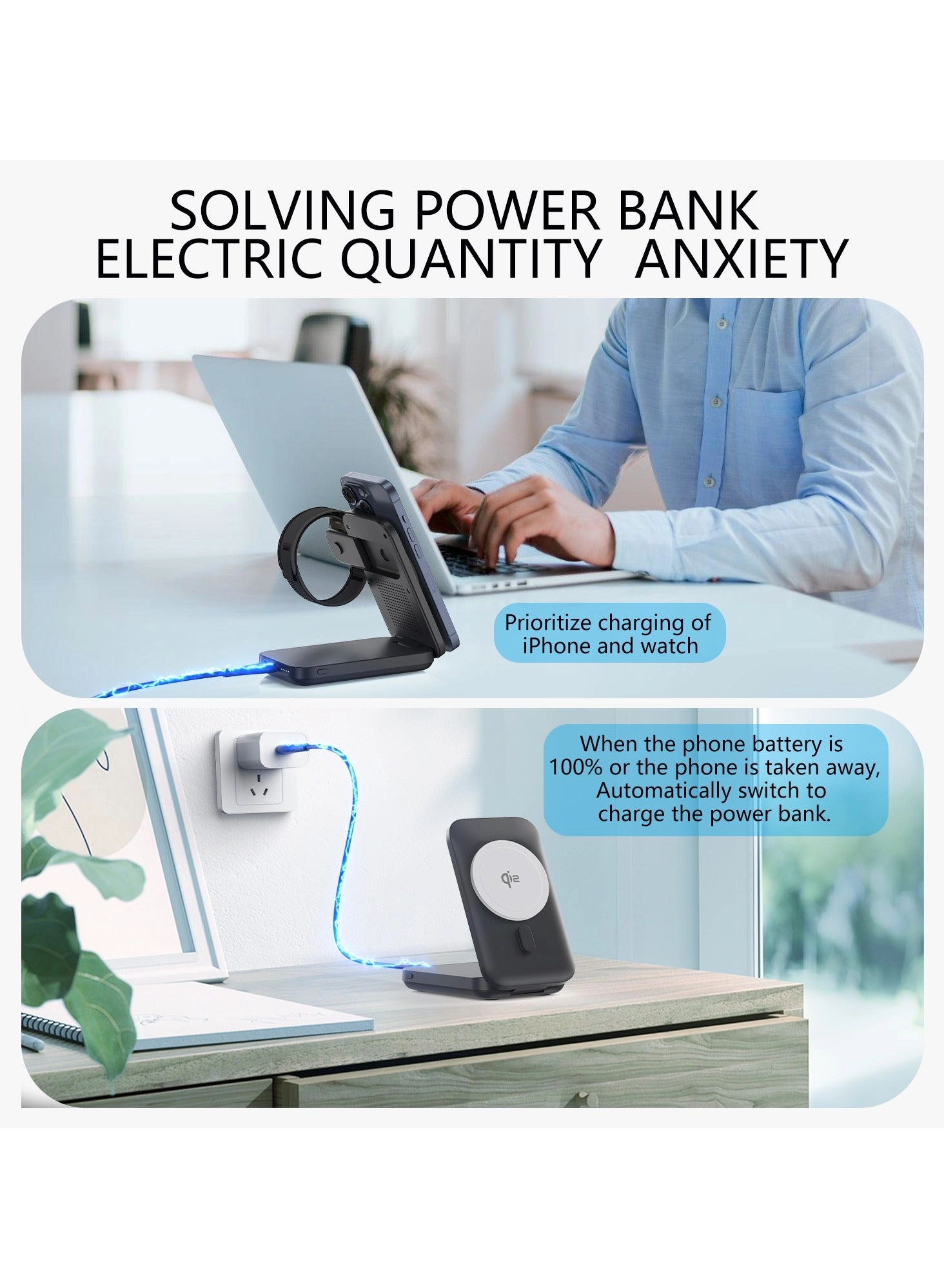 Magnetic Power Bank - 10000 Watt-hour PD 20W 2 Port