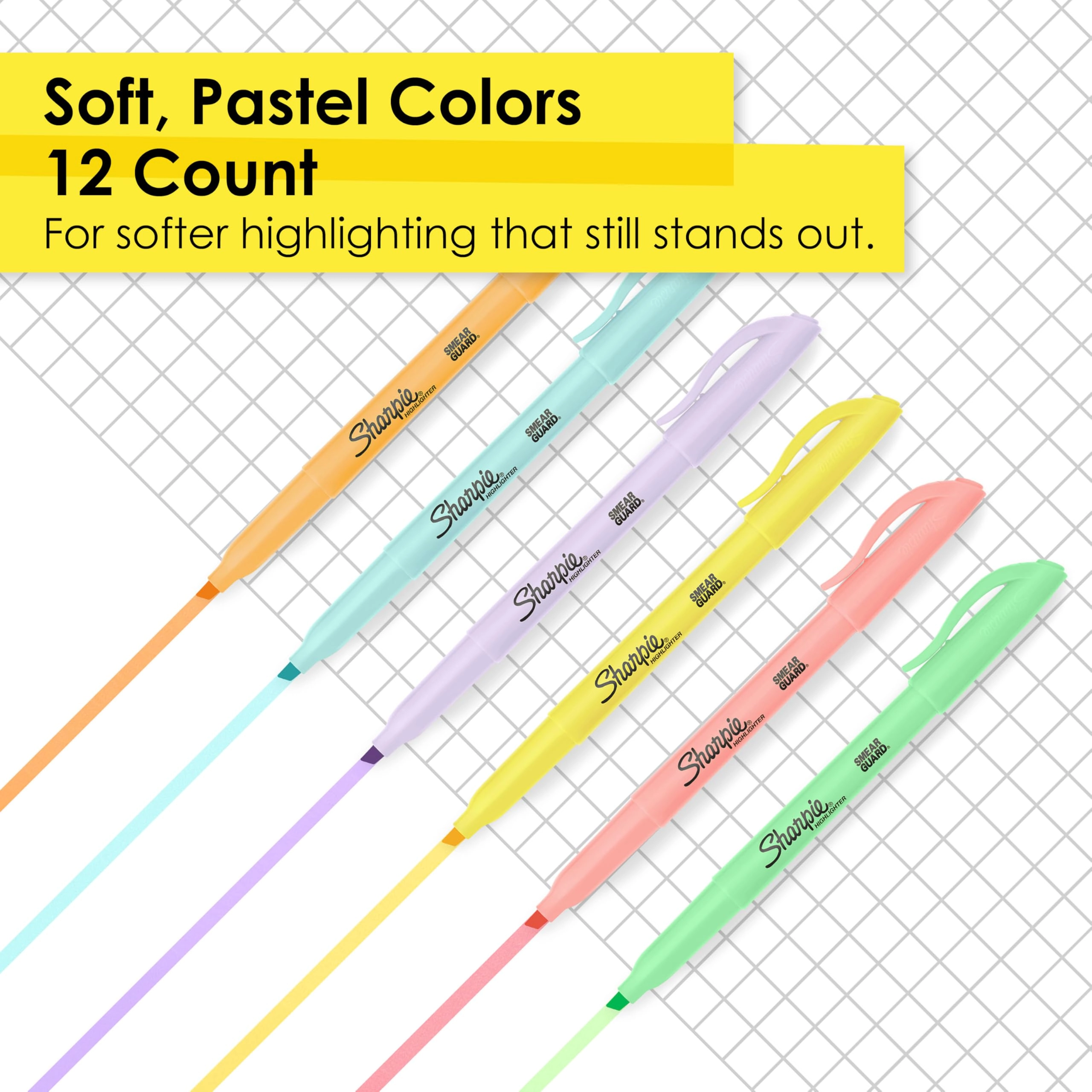 Pocket Highlighters - Pastel Chisel Tip