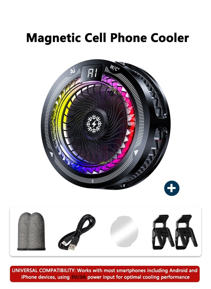 CAYGA TH25 - Magnetic Phone Cooler AI Smart Temperature Control