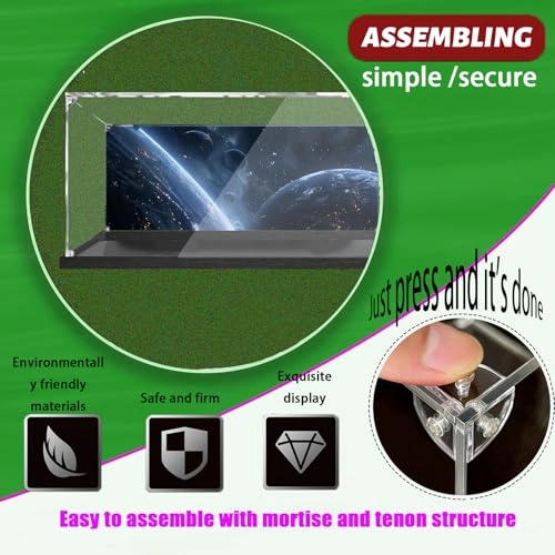 Acrylic Display Case - 85 x 65 x 25 cm 3mm Acrylic Black Base