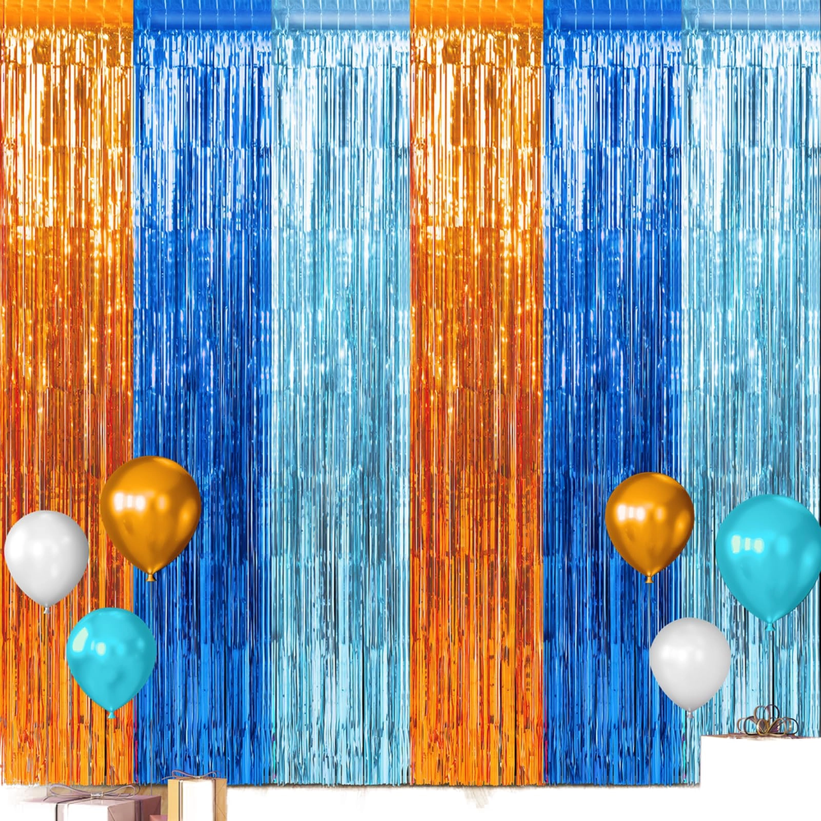 Foil Fringe Curtain - 3 Birthday Graduation Prom Wedding Pack