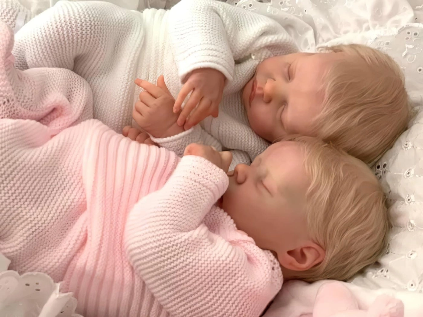 Reborn Baby Doll - 18 Inch Full Body Vinyl Boy & Girl Gift Set
