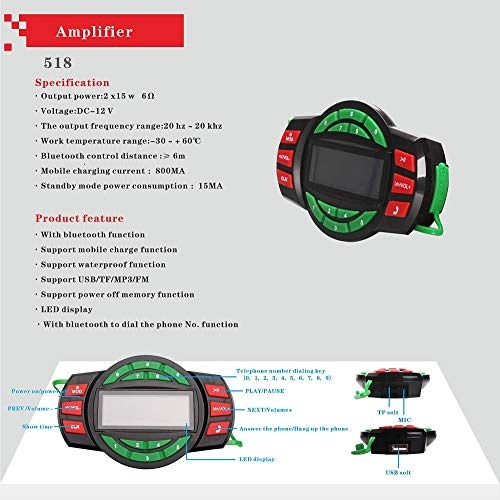 UTV ATV Bluetooth Amplifier Sound System - 30W