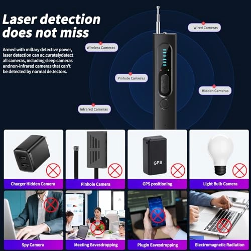 Hidden Camera Detector - Portable 1500 times/second scanning speed